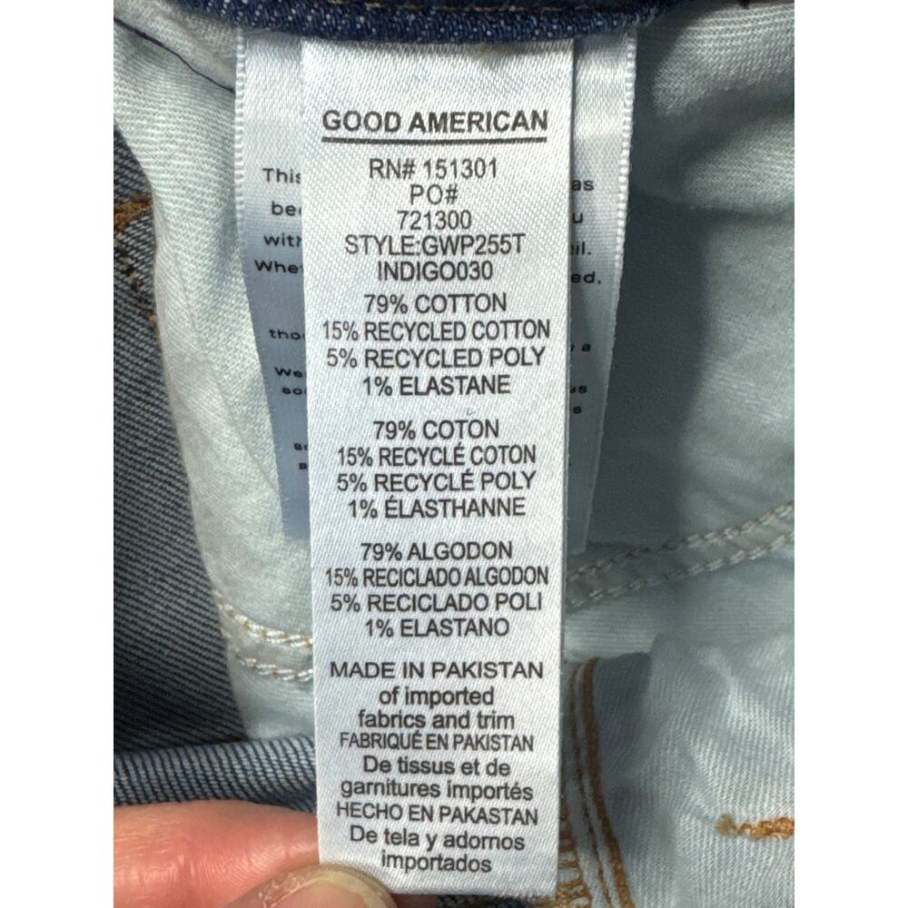 Good American Women's Good Waist Palooza Wide Leg Blue Jeans - Size 4/27 (27x33) - Picture 4 of 4